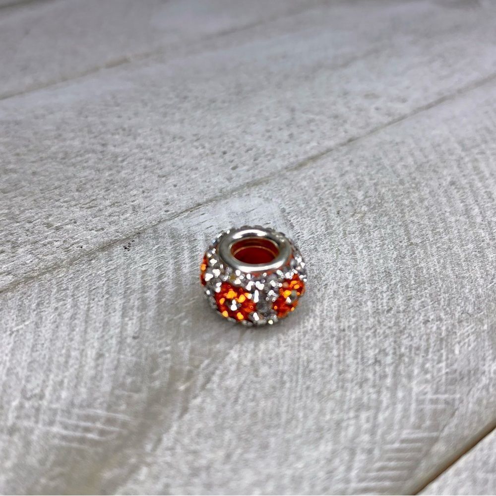 Pandora like crystal flower bead